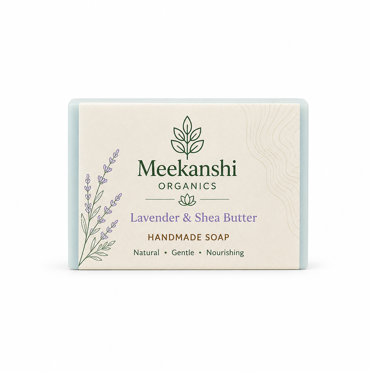 Meekanshi Organics Lavender & Shea Butter Handmade Soap | Deep Moisturizing & Nourishing Bath Bar